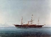 Campin, Robert, Follower of American Steam Yacht USA oil painting artist